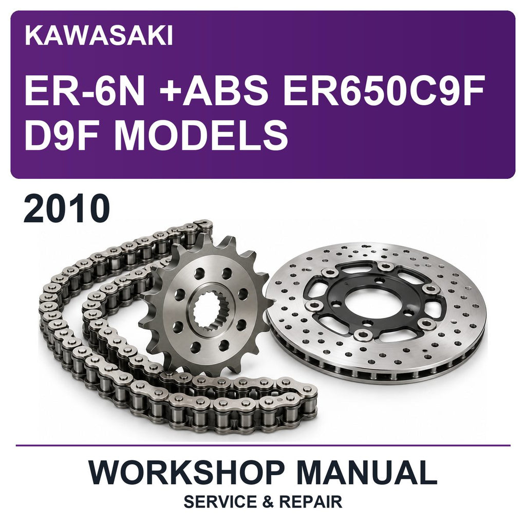 2010 Kawasaki ER-6N +abs ER650C9F D9F Models Workshop Service & Repair Manual