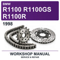 1998 BMW R1100 R1100GS R1100R Workshop Service & Repair Manual