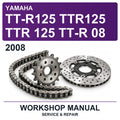 2008 Yamaha TT-R125 TTR125 TTR 125 TT-R 08 Workshop Service & Repair Manual