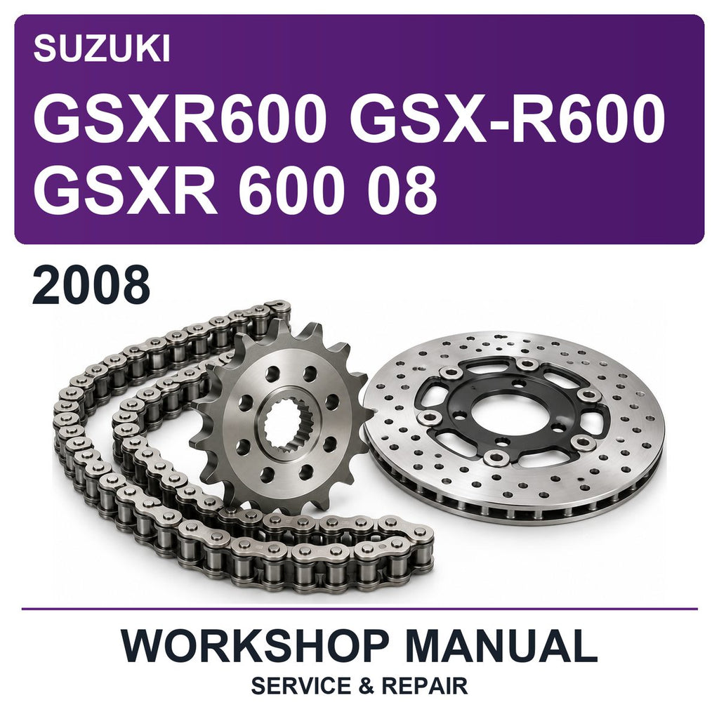 2008 Suzuki GSXR600 GSX-R600 Gsxr 600 08 Workshop Service & Repair Manual