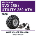 2006 Arctic Cat DVX 250 / Utility 250 ATV Workshop Service & Repair Manual
