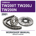 2001 Yamaha TW200T TW200J TW200N Workshop Service & Repair Manual