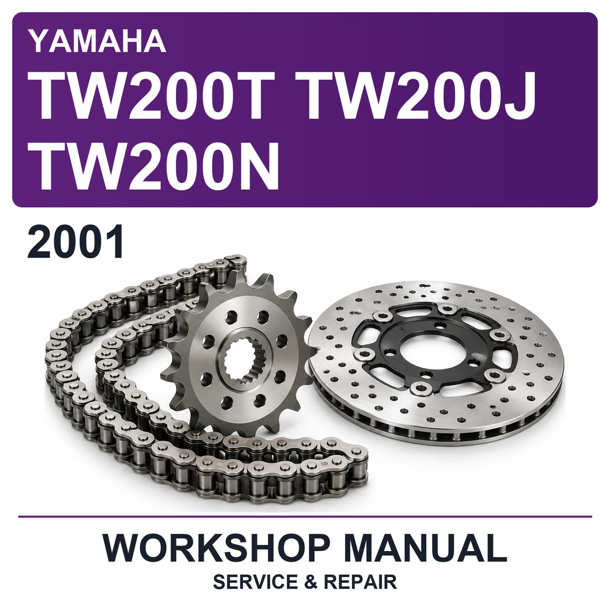 2001 Yamaha TW200T TW200J TW200N Workshop Service & Repair Manual
