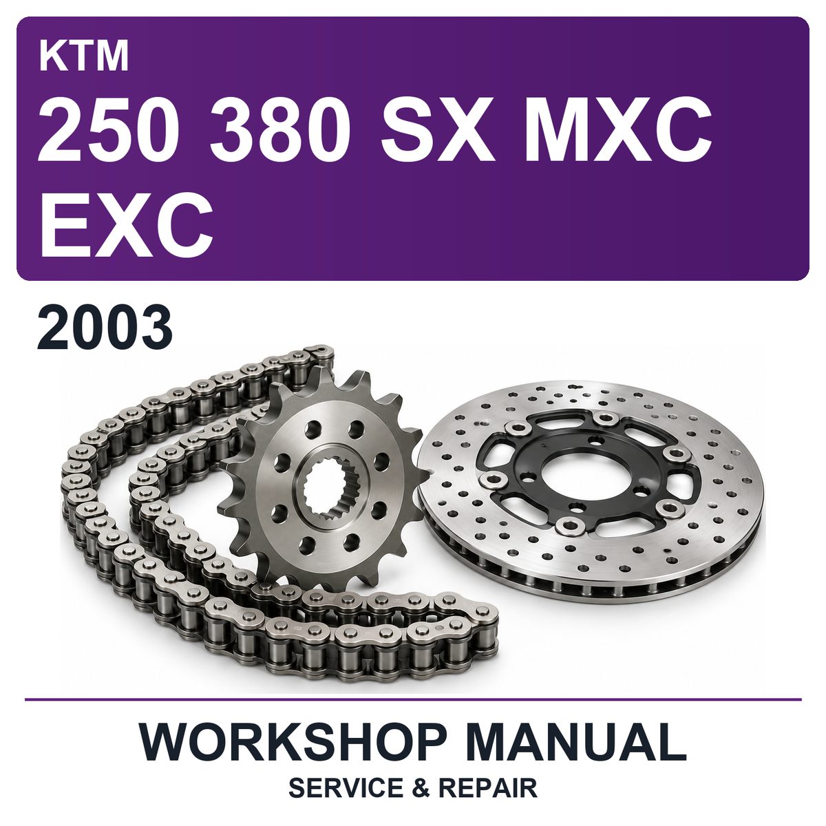 2003 KTM 250 380 Sx Mxc Exc Workshop Service & Repair Manual