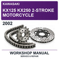 2002 Kawasaki KX125 KX250 2-Stroke Motorcycle Workshop Service & Repair Manual