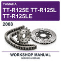 2008 Yamaha TT-R125E TT-R125L TT-R125LE Workshop Service & Repair Manual