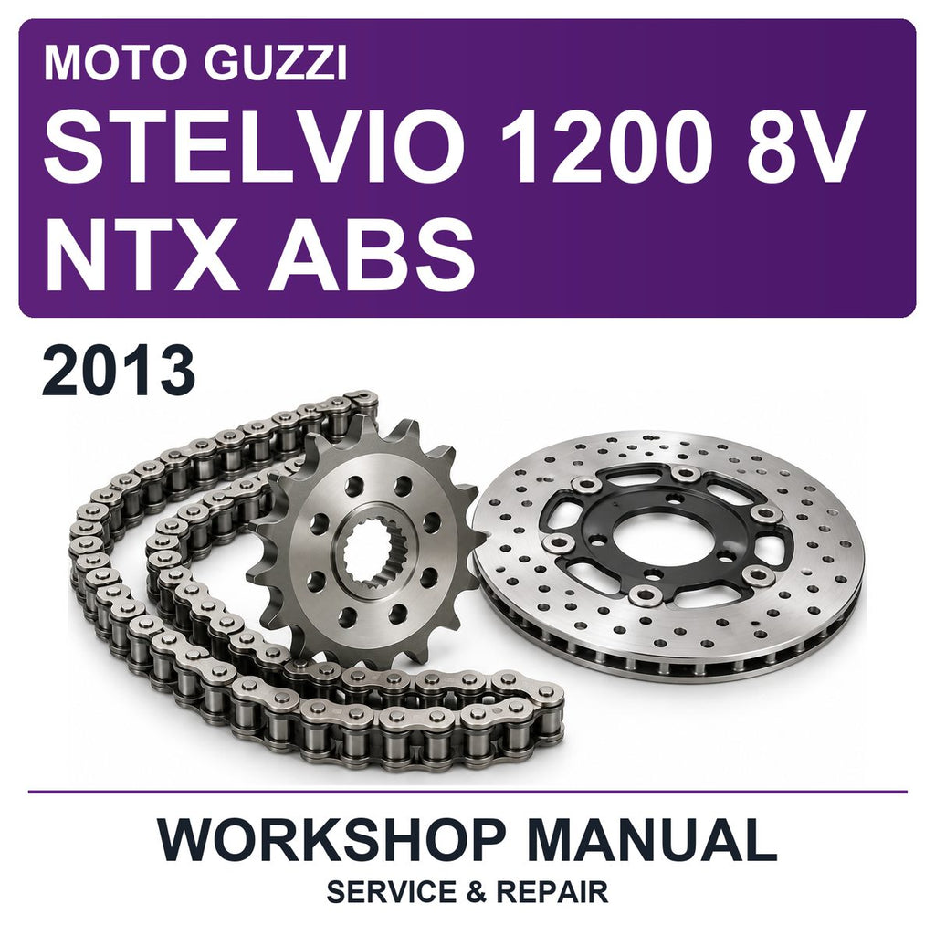 2013 Moto Guzzi Stelvio 1200 8V NTX ABS Workshop Service & Repair Manual