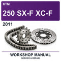 2011 KTM 250 SX-F XC-F Workshop Service & Repair Manual