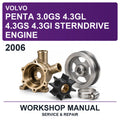 2006 Volvo Penta 3.0GS 4.3GL 4.3GS 4.3GI Sterndrive Engine Workshop Service & Repair Manual