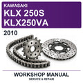 2010 Kawasaki KLX 250S KLX250VA Workshop Service & Repair Manual