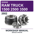 2002 Dodge Ram Truck 1500 2500 3500 Workshop Service & Repair Manual