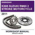 2011 Kawasaki KX65 Suzuki RM65 2 Stroke Motorcycle Workshop Service & Repair Manual