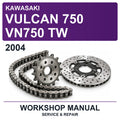 2004 Kawasaki Vulcan 750 VN750 Tw Workshop Service & Repair Manual