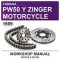 1989 Yamaha PW50 Y Zinger Motorcycle Workshop Service & Repair Manual