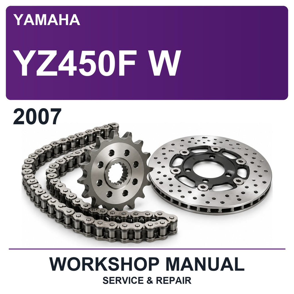 2007 Yamaha YZ450F W Workshop Service & Repair Manual