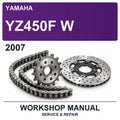 2007 Yamaha YZ450F W Workshop Service & Repair Manual