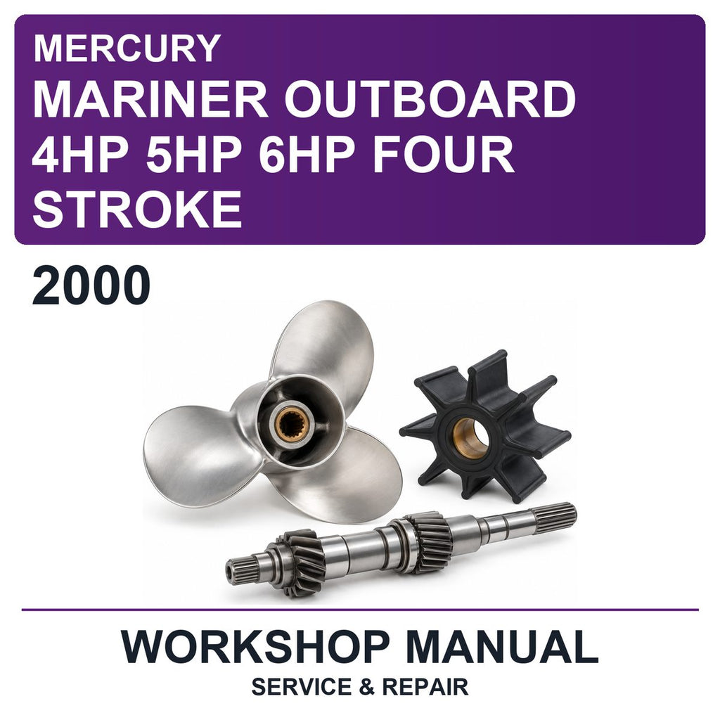 2000 Mercury Mariner Outboard 4HP 5HP 6HP Four Stroke Workshop Service & Repair Manual