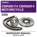 2000 Honda CBR600 F4 CBR600F4 Motorcycle Workshop Service & Repair Manual