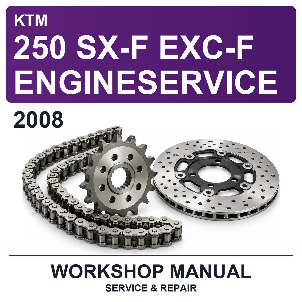 2008 KTM 250 SX-F EXC-F Engineservice Workshop Service & Repair Manual