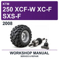 2008 KTM 250 XCF-W XC-F SXS-F Workshop Service & Repair Manual