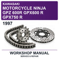 1997 Kawasaki Motorcycle Ninja Gpz 600R GPX600 R GPX750 R Workshop Service & Repair Manual