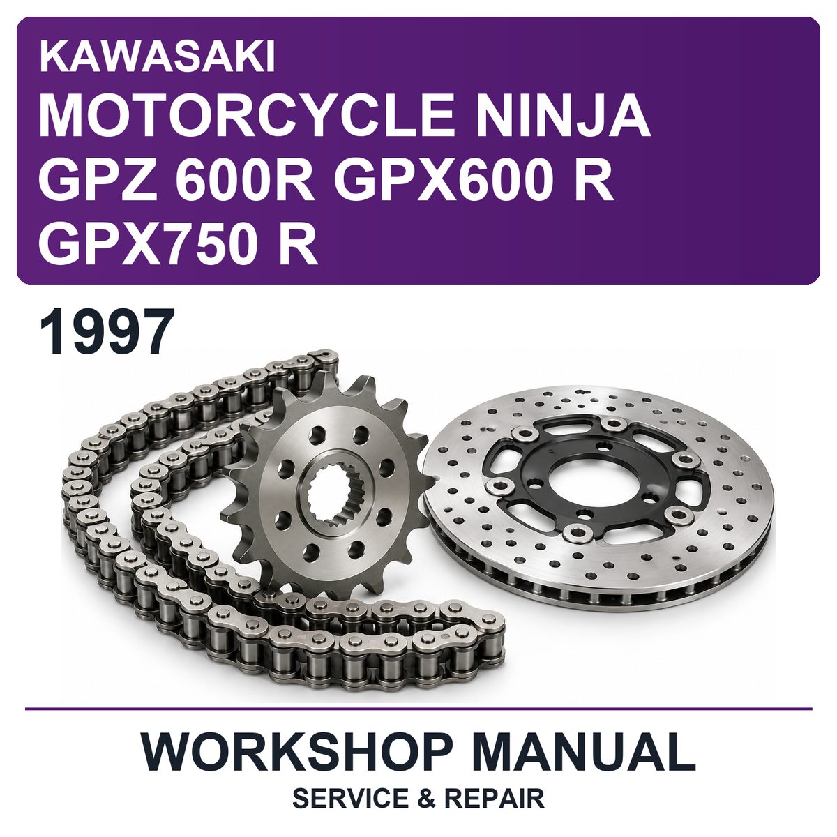 1997 Kawasaki Motorcycle Ninja Gpz 600R GPX600 R GPX750 R Workshop Service & Repair Manual