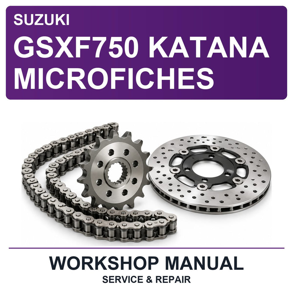 Suzuki GSXF750 Katana Microfiches Workshop Service & Repair Manual