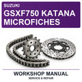 Suzuki GSXF750 Katana Microfiches Workshop Service & Repair Manual