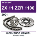 2001 Kawasaki ZX 11 ZZR 1100 Workshop Service & Repair Manual