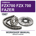 1987 Yamaha FZX700 FZX 700 Fazer Workshop Service & Repair Manual