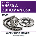 2009 Suzuki AN650 A Burgman 650 Workshop Service & Repair Manual