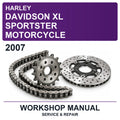 2007 Harley Davidson XL Sportster Motorcycle Workshop Service & Repair Manual