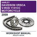 2009 Harley Davidson Vrsca V-Rod 1131CC Motorcycle Workshop Service & Repair Manual
