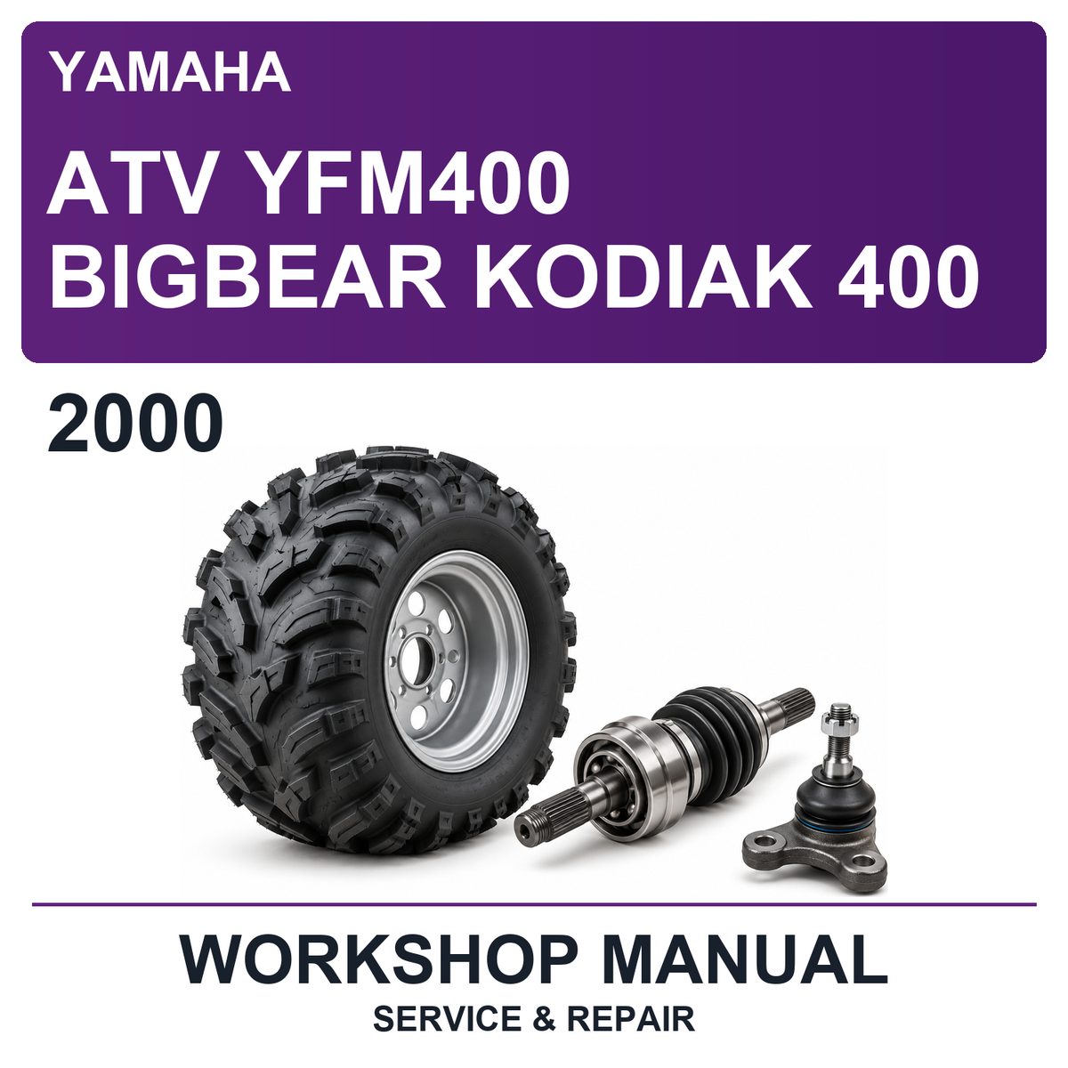 2000 Yamaha ATV YFM400 Bigbear Kodiak 400 Workshop Service & Repair Manual