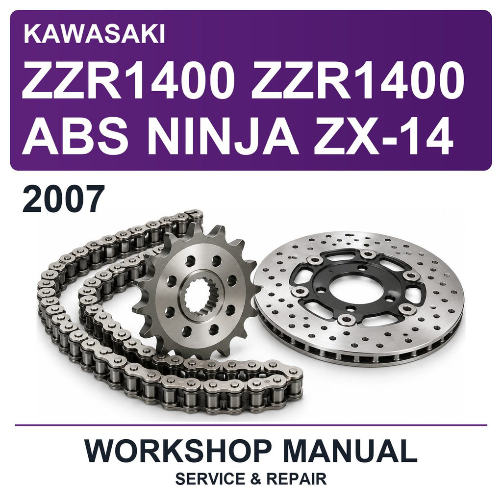 2007 Kawasaki ZZR1400 ZZR1400 ABS Ninja ZX-14 Workshop Service & Repair Manual