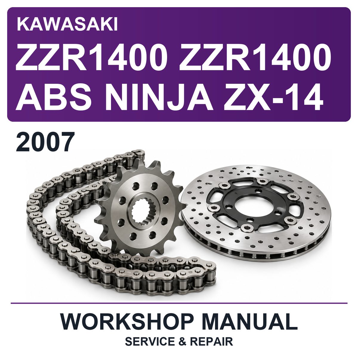 2007 Kawasaki ZZR1400 ZZR1400 ABS Ninja ZX-14 Workshop Service & Repair Manual