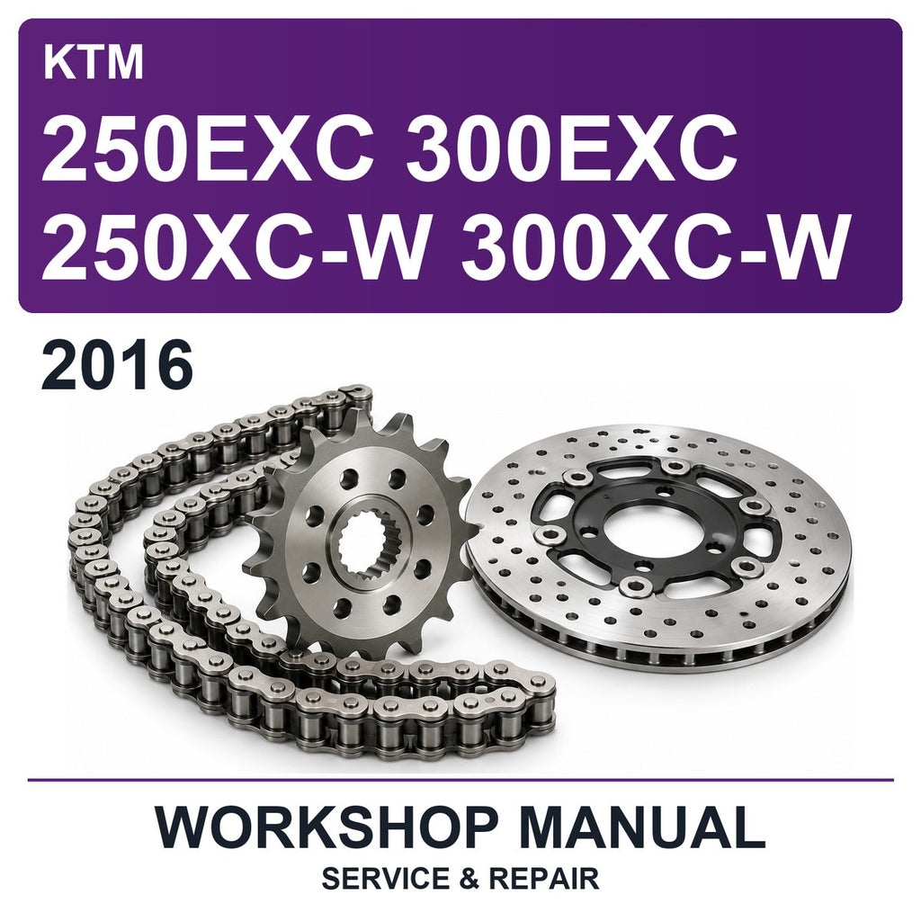2016 KTM 250EXC 300EXC 250XC-W 300XC-W Workshop Service & Repair Manual