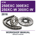 2016 KTM 250EXC 300EXC 250XC-W 300XC-W Workshop Service & Repair Manual