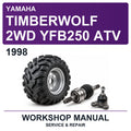 1998 Yamaha Timberwolf 2WD YFB250 ATV Workshop Service & Repair Manual