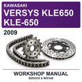 2009 Kawasaki Versys KLE650 KLE-650 Workshop Service & Repair Manual