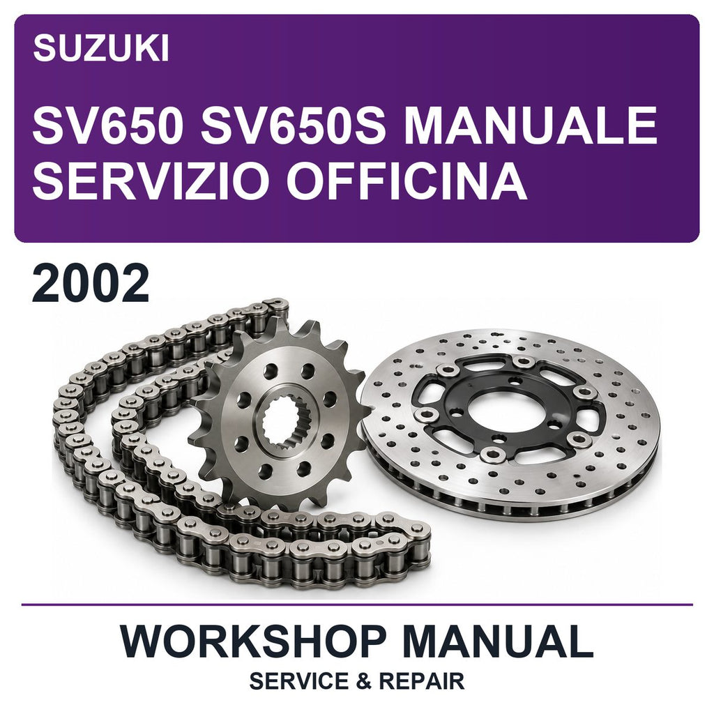 2002 Suzuki SV650 SV650S Manuale Servizio Officina Workshop Service & Repair Manual