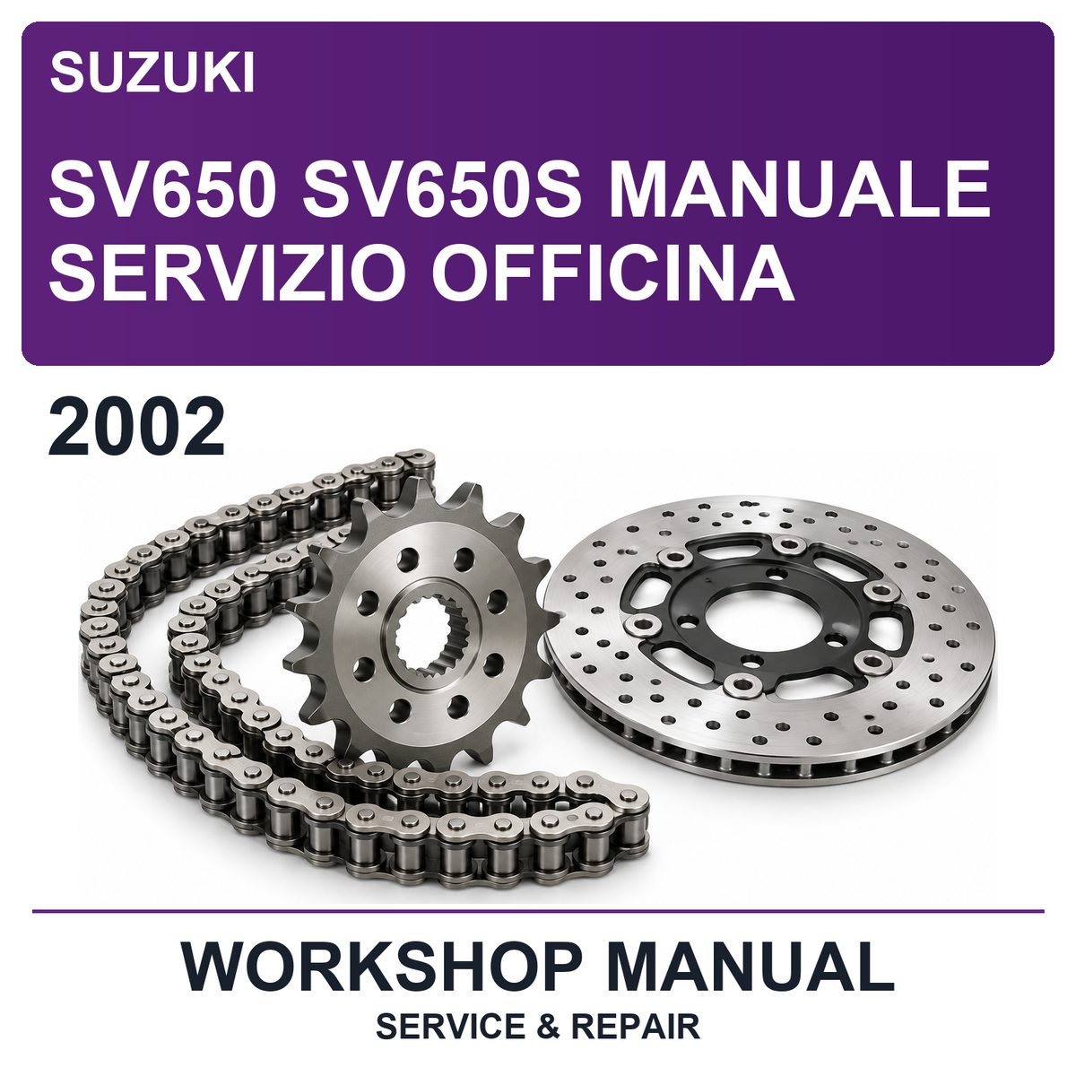 2002 Suzuki SV650 SV650S Manuale Servizio Officina Workshop Service & Repair Manual