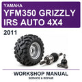 2011 Yamaha YFM350 Grizzly IRS Auto 4X4 Workshop Service & Repair Manual