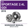 2016 Kia Sportage 2.4L GDI Workshop Service & Repair Manual