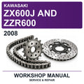 2008 Kawasaki ZX600J And ZZR600 Workshop Service & Repair Manual