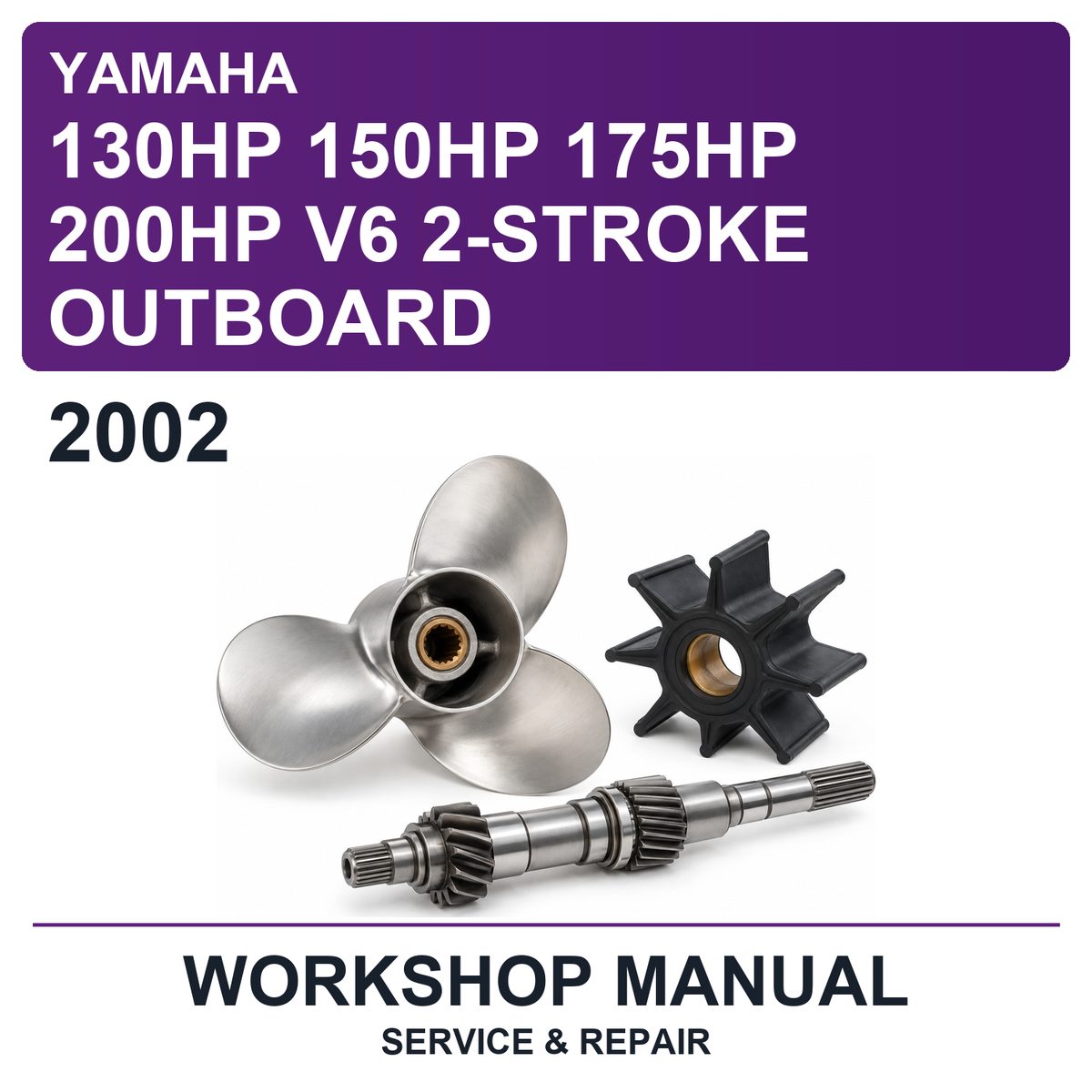 2002 Yamaha 130HP 150HP 175HP 200HP V6 2-Stroke Outboard Workshop Service & Repair Manual