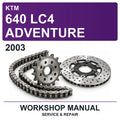 2003 KTM 640 LC4 Adventure Workshop Service & Repair Manual