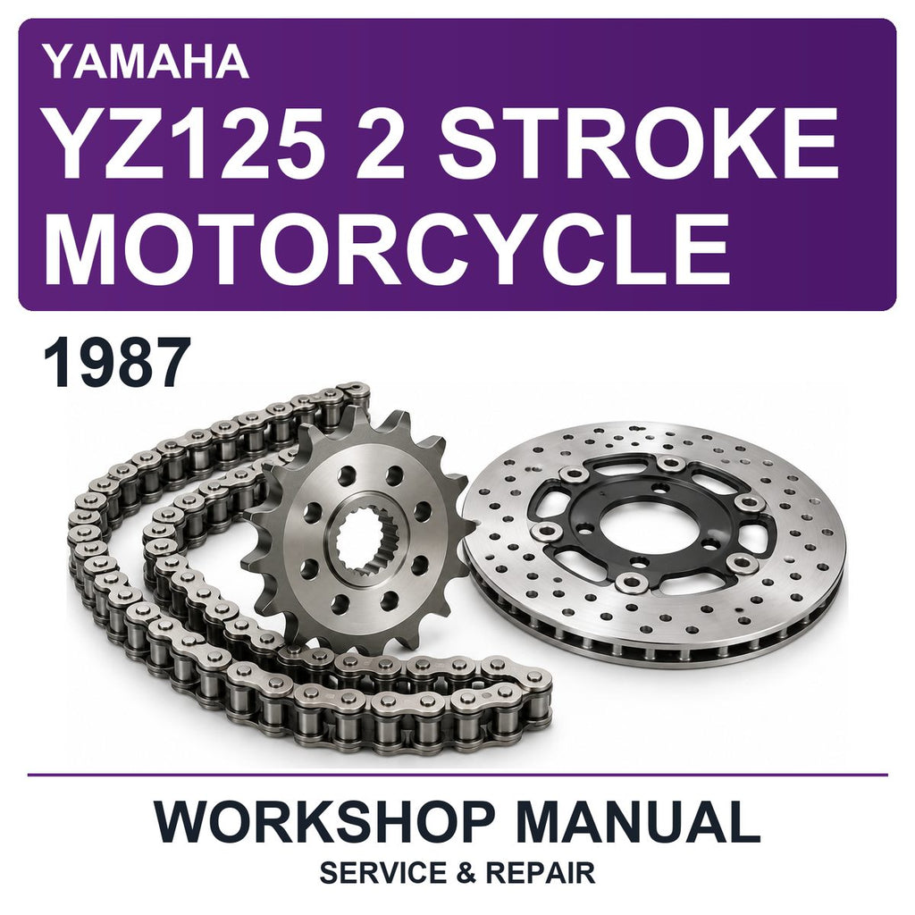 1987 Yamaha YZ125 2 Stroke Motorcycle Workshop Service & Repair Manual