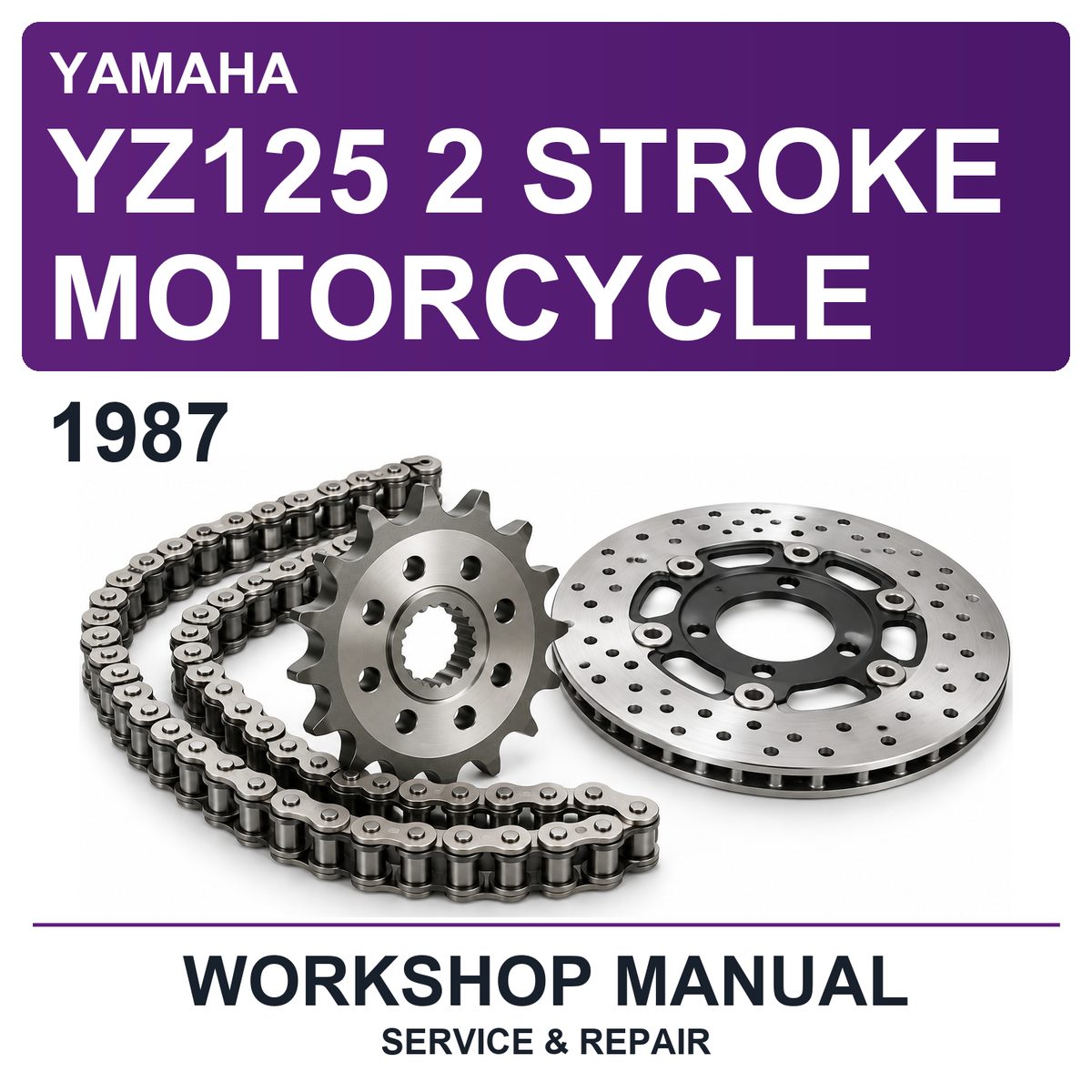 1987 Yamaha YZ125 2 Stroke Motorcycle Workshop Service & Repair Manual