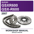 2007 Suzuki GSXR600 GSX-R600 Workshop Service & Repair Manual